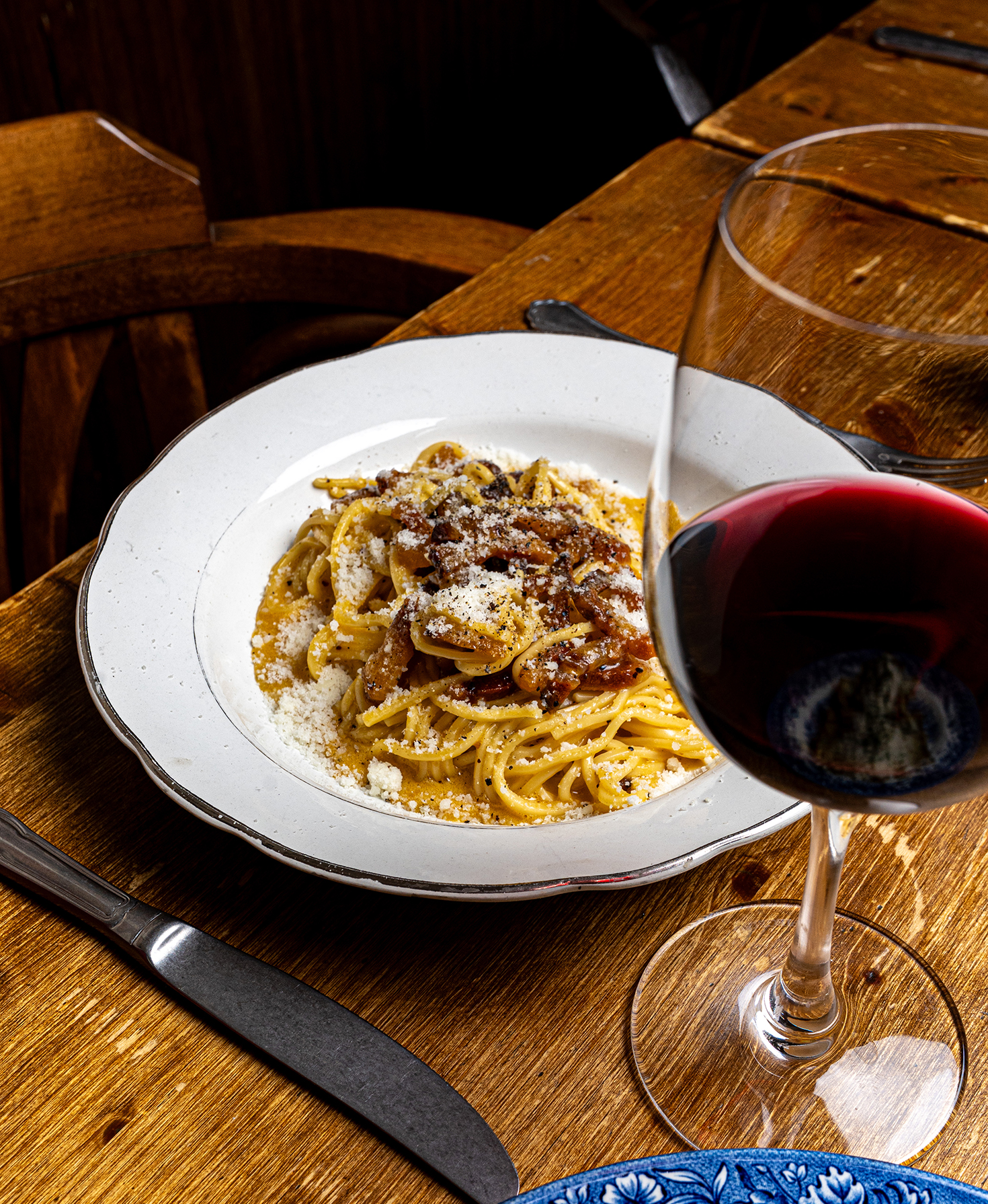 Spaghetti a la carbonara